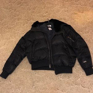 North face 550 jacket with faux fur hood